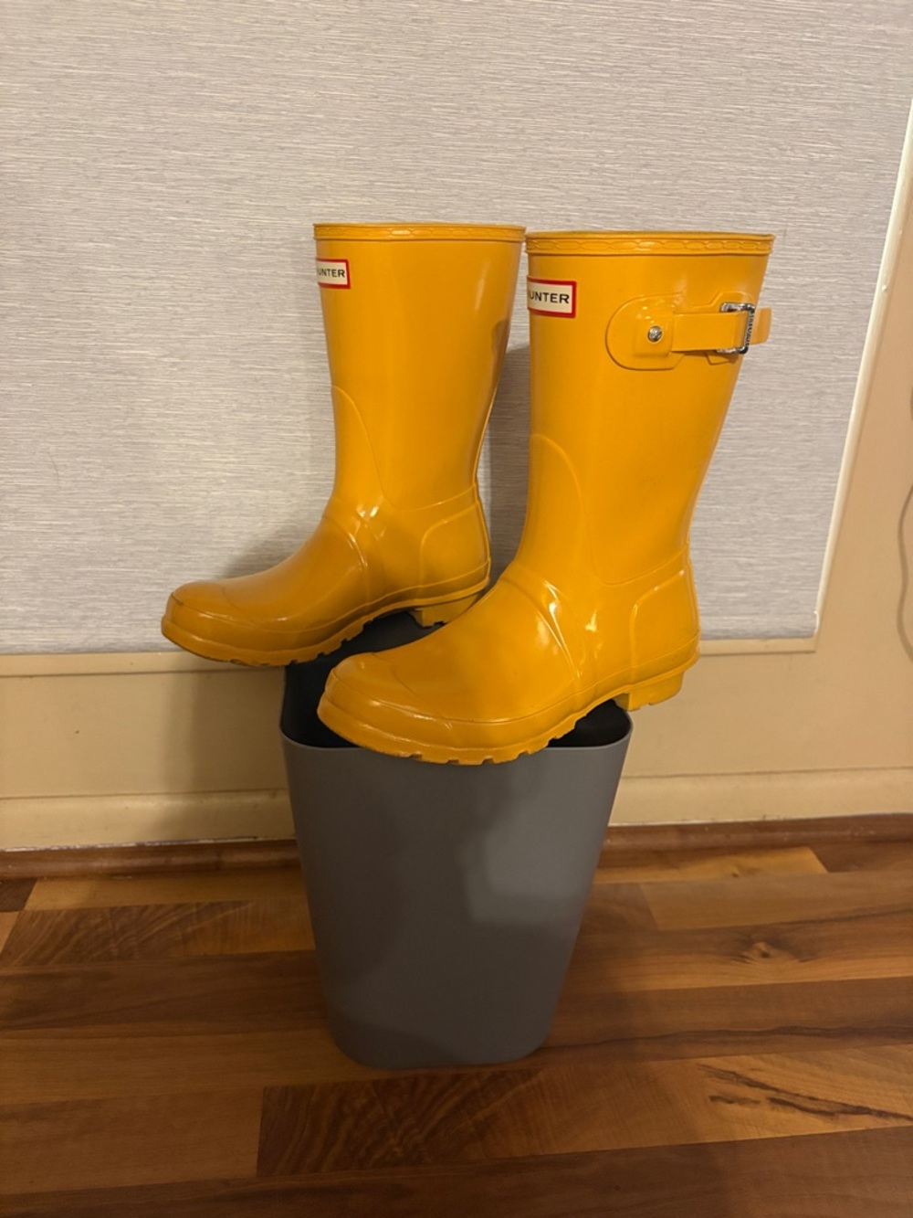 Hunter Bright Yellow Mid-Calf Rain Boots - Picture 2 of 2